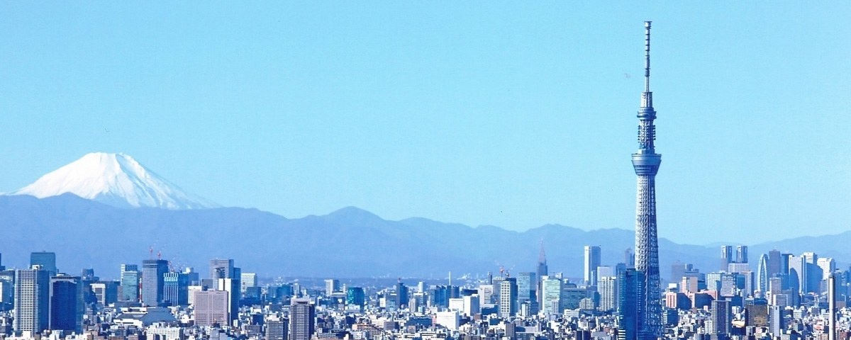 スカイツリーと富士山